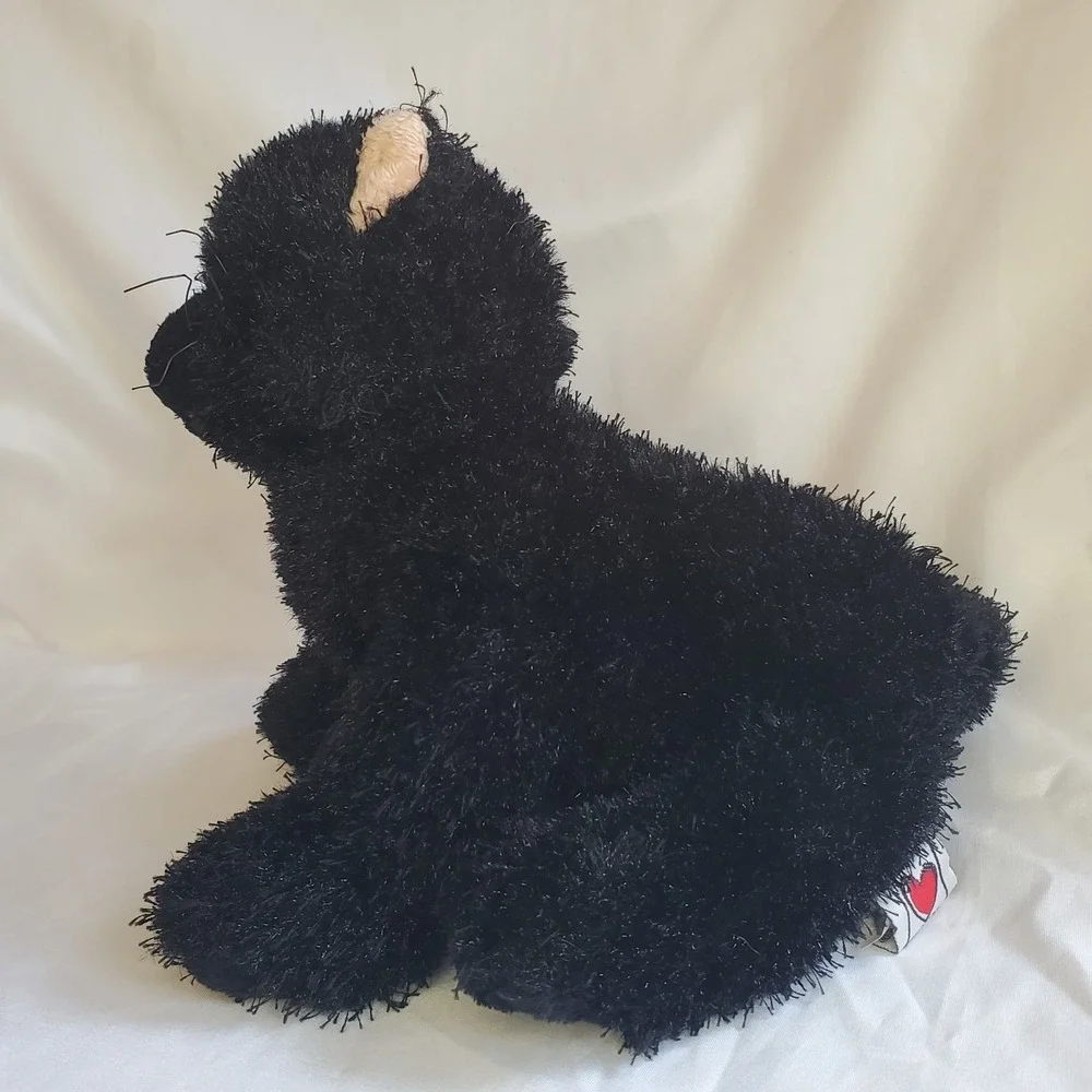 Ganz Webkinz Black Cat Kitten Plush No Code Stuffed Animal Green Eyes HM135